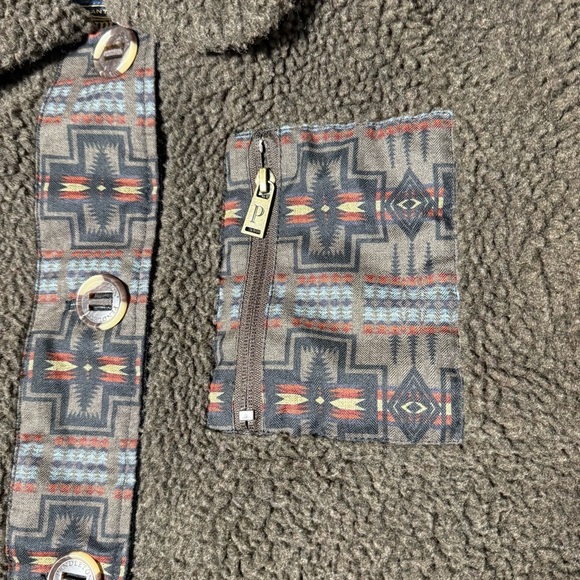 Pendleton Larkspur Sherpa Jacket Medium Aztec design - Picture 7 of 16